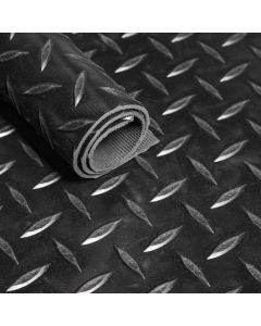 Gummimatta svart 3 mm durkpl&aring;tsm&ouml;nster LPM