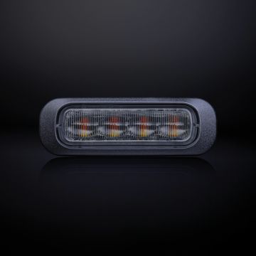 DARK KNIGHT BLIXTLJUS ORANGE 4 LED MÖRKTONAT GLAS
