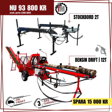 IM Vedmaskin + Stockbord |semihyd bensin 12T