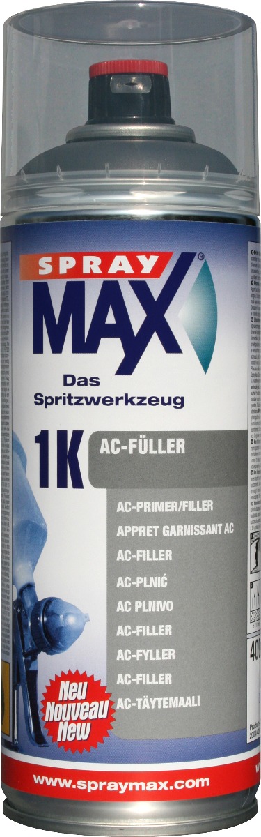 Spraymax 1K AC-filler mörkgrå