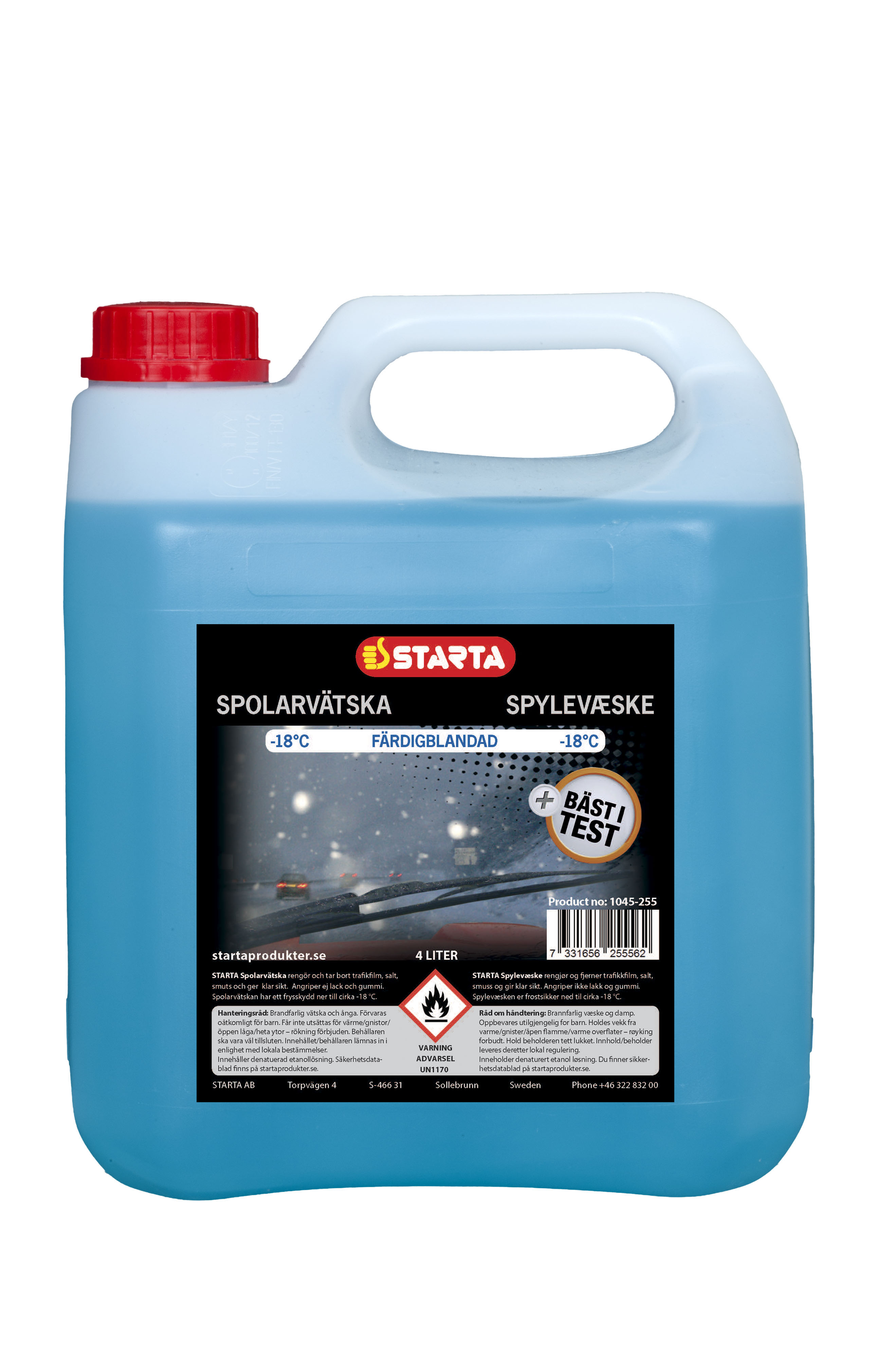 STARTA Spolarvätska Färdigblandad 4 lit