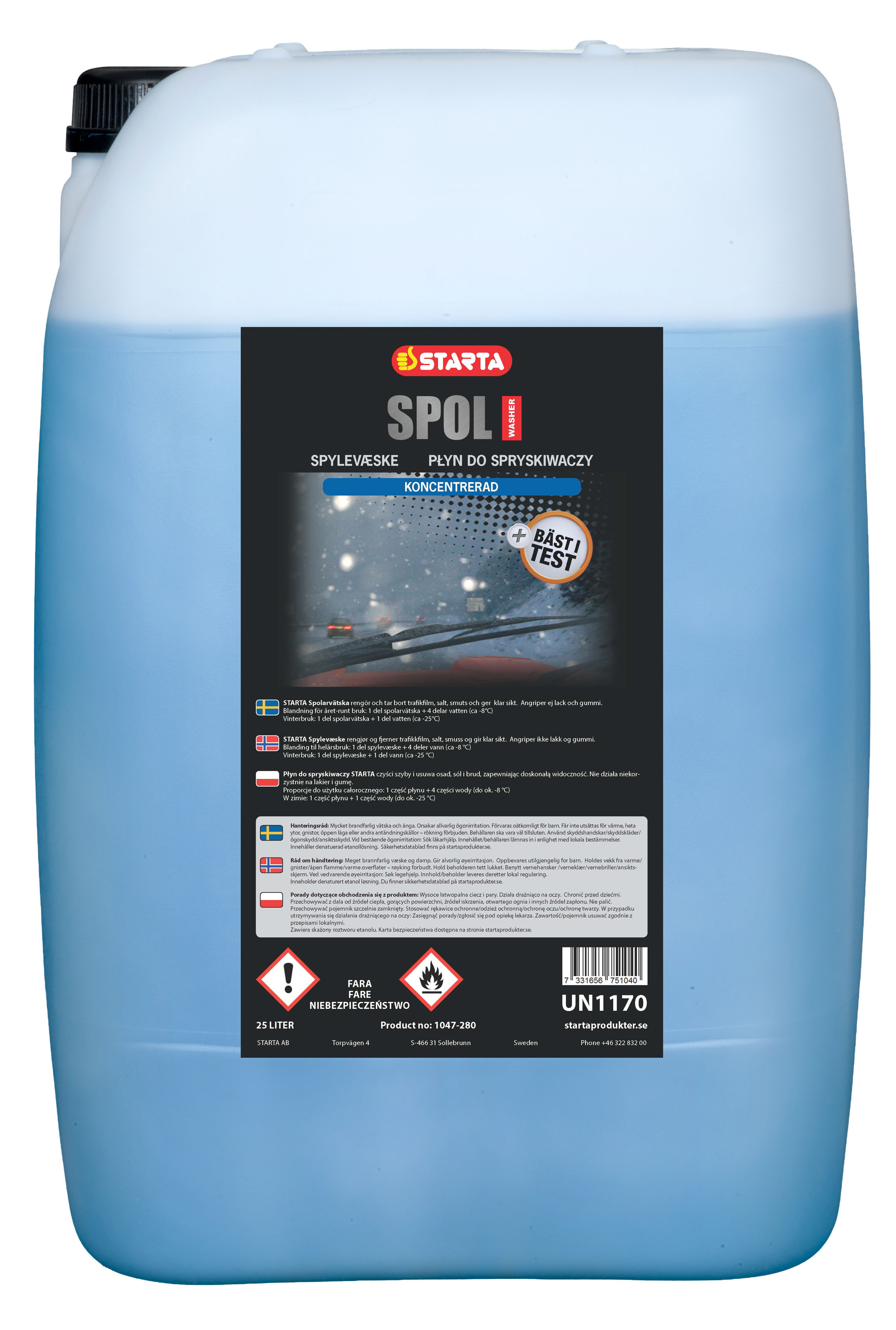 STARTA Spolarvätska Koncentrerad 25 lit *