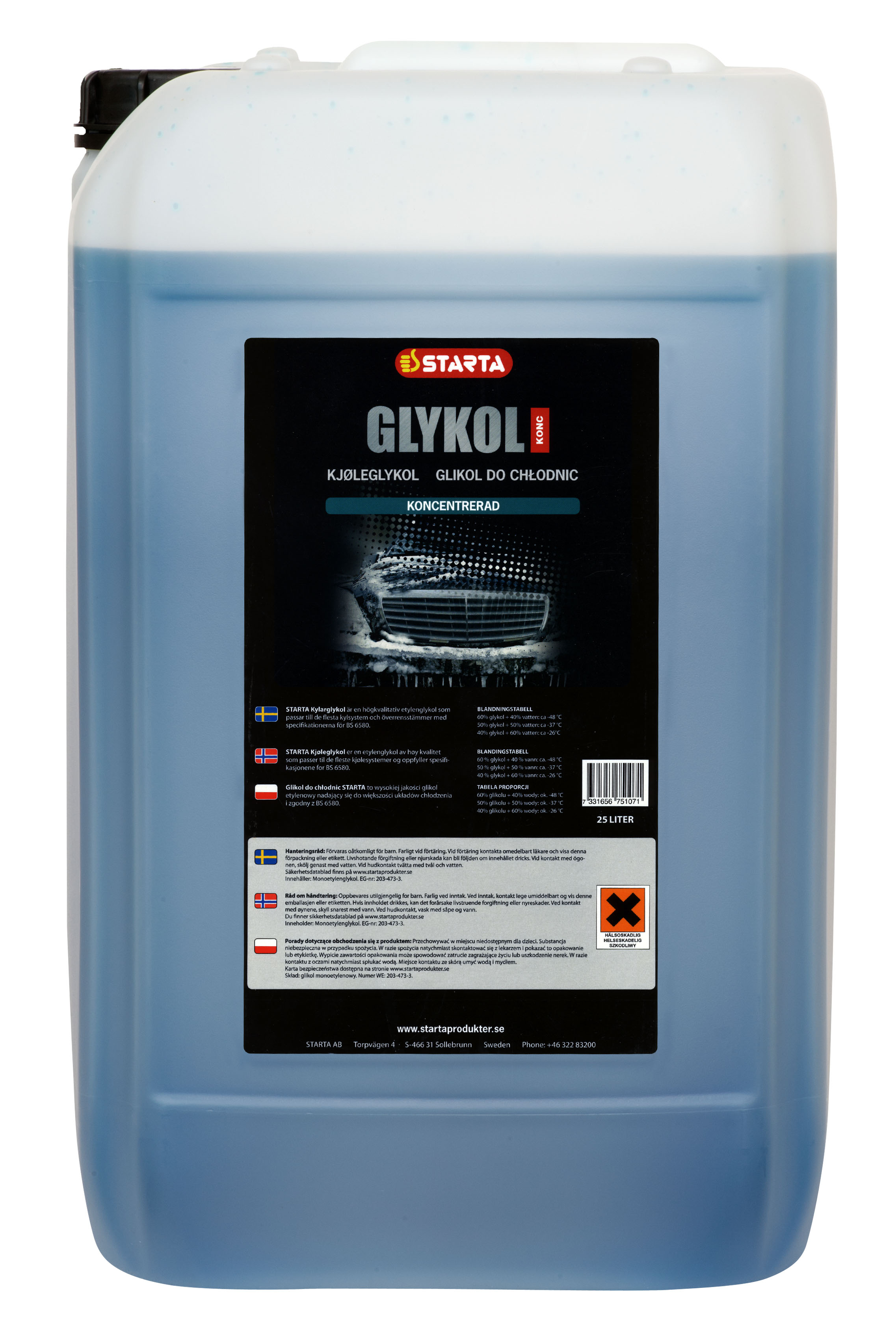 STARTA Glykol BS6580 Blå 20 lit