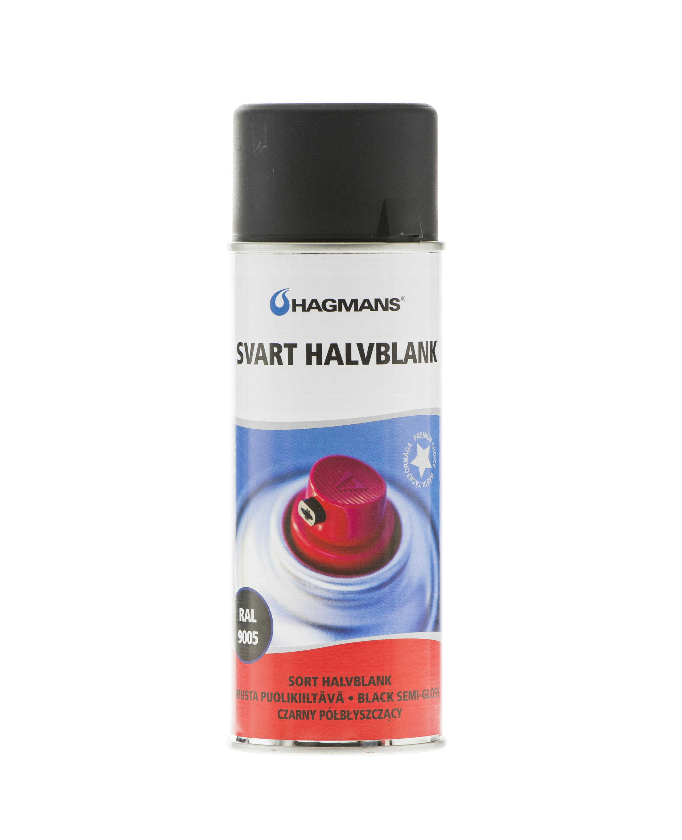 Svart halvblank 400 ml