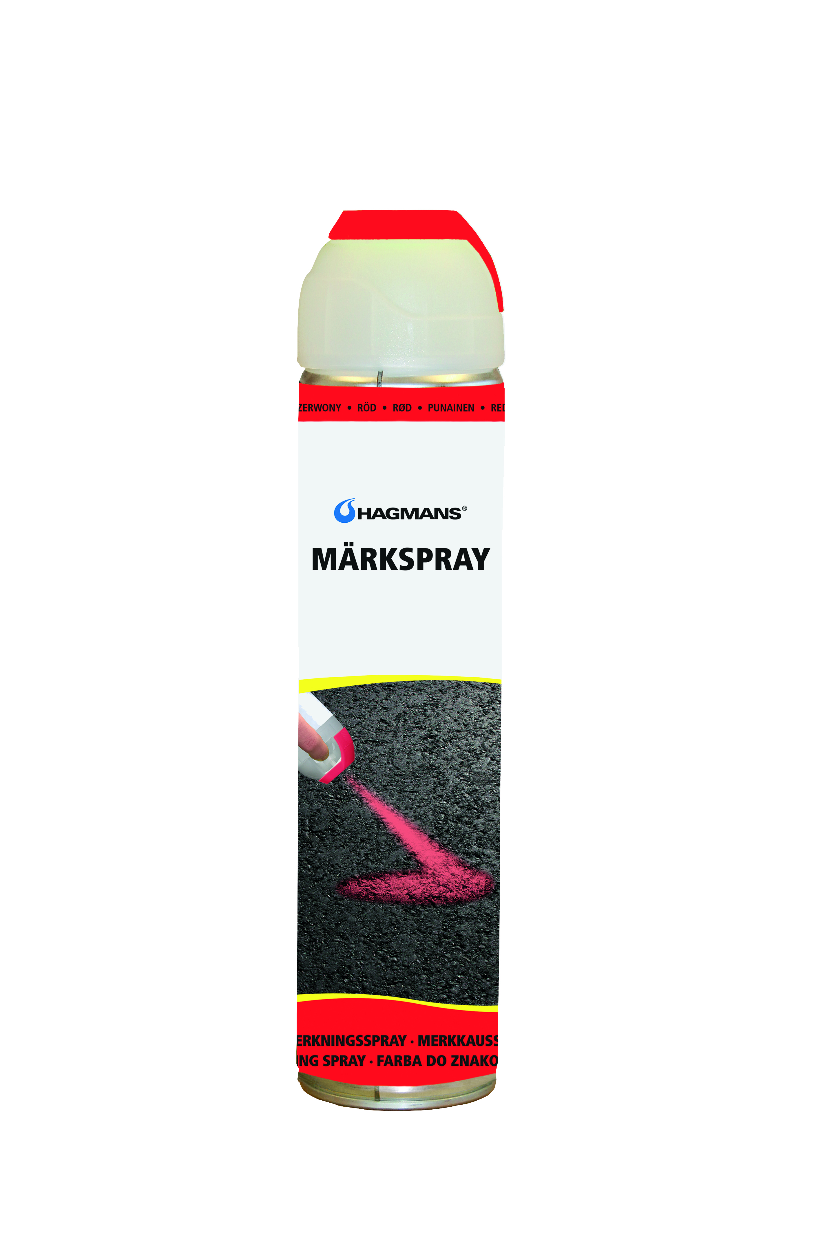 Märkspray röd 600 ml