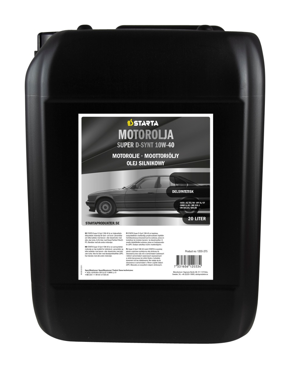 STARTA Motorolja Super D-Synt 10W-40 20 lit