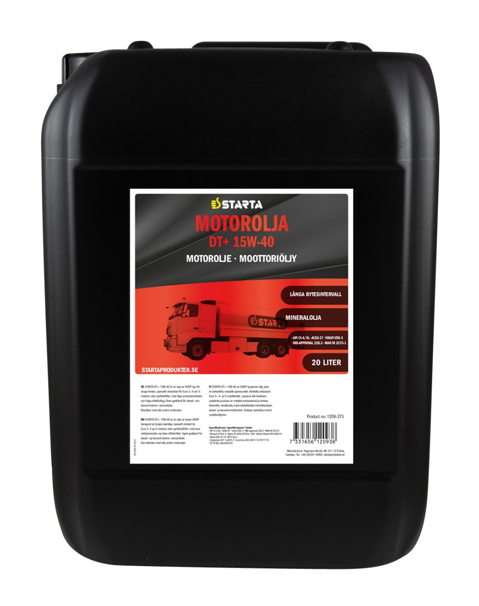 STARTA Motorolja DT+ 15W-40 20 lit