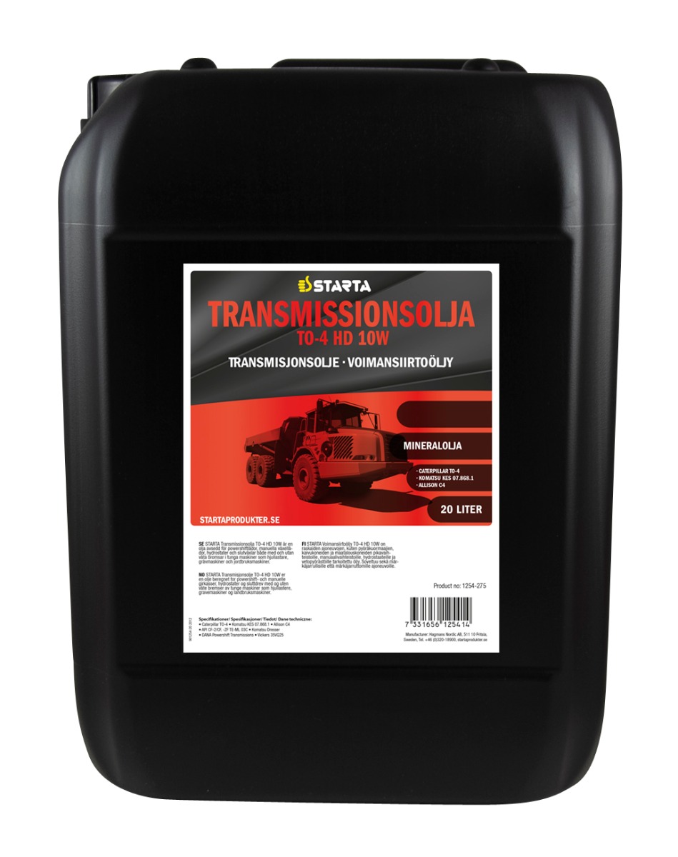 STARTA Transmissionsolja TO-4 HD 10W 20 lit