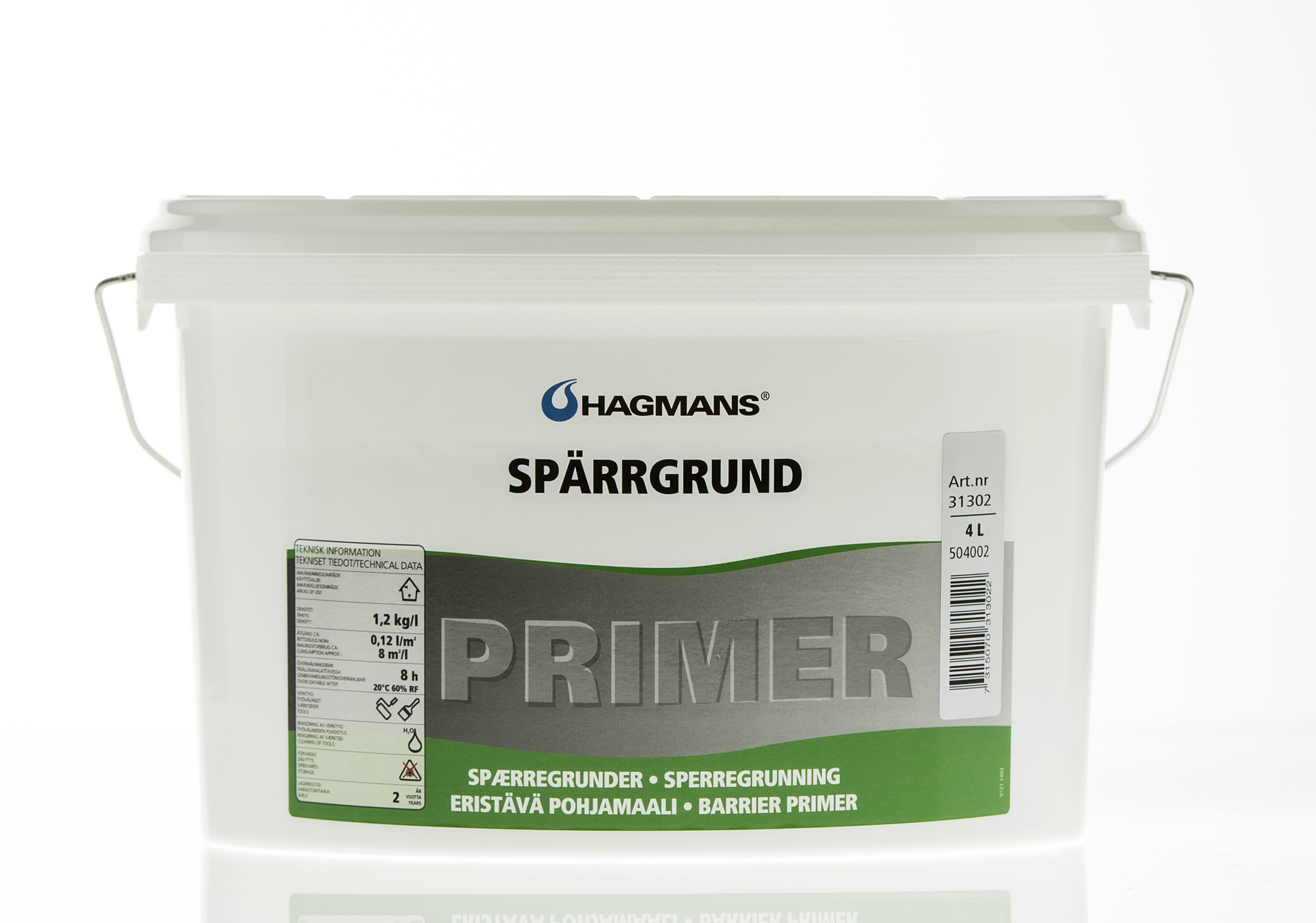Spärr/Isolerfärg Vit 3L