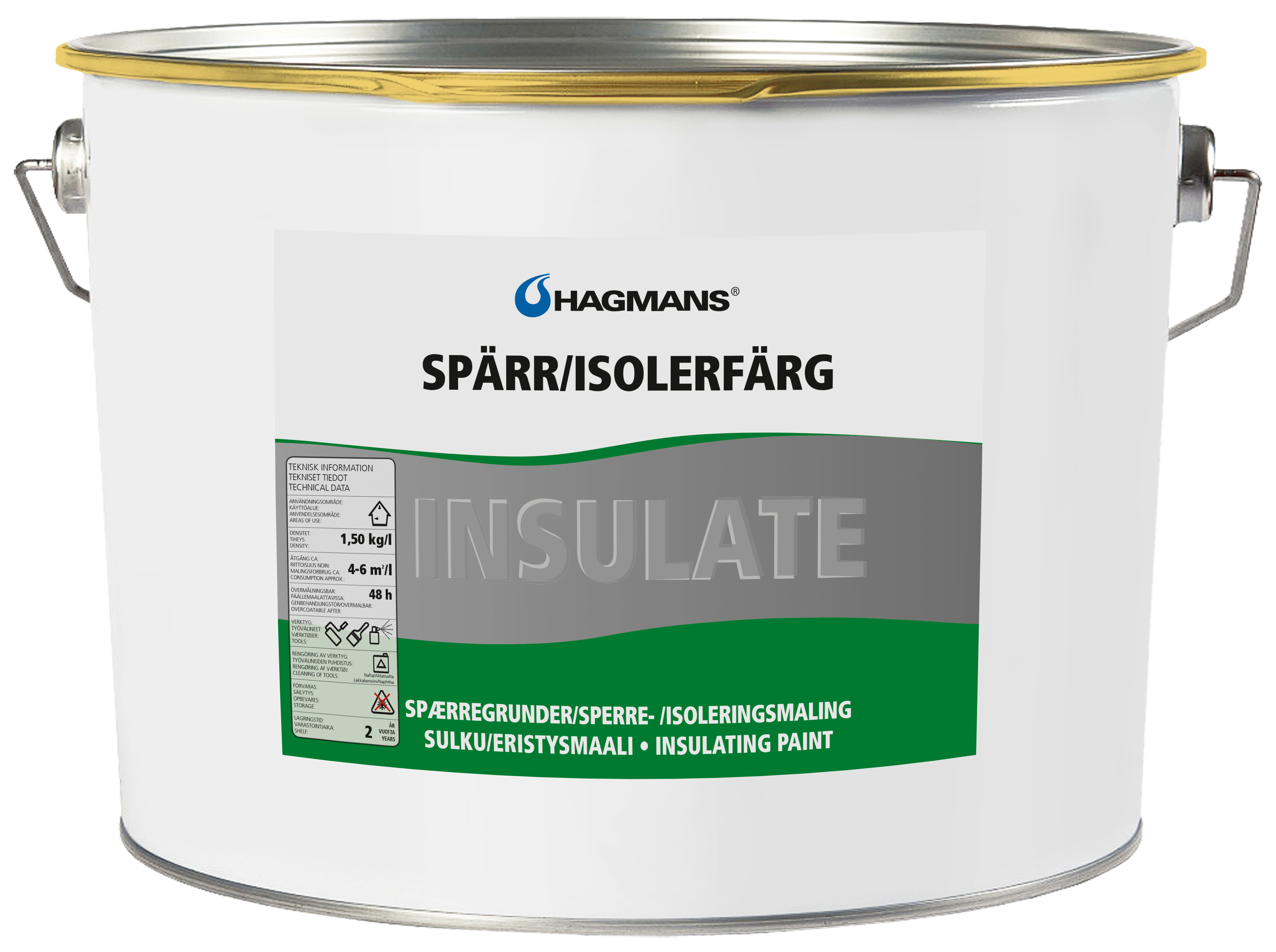 Spärr/Isolerfärg Vit 10L