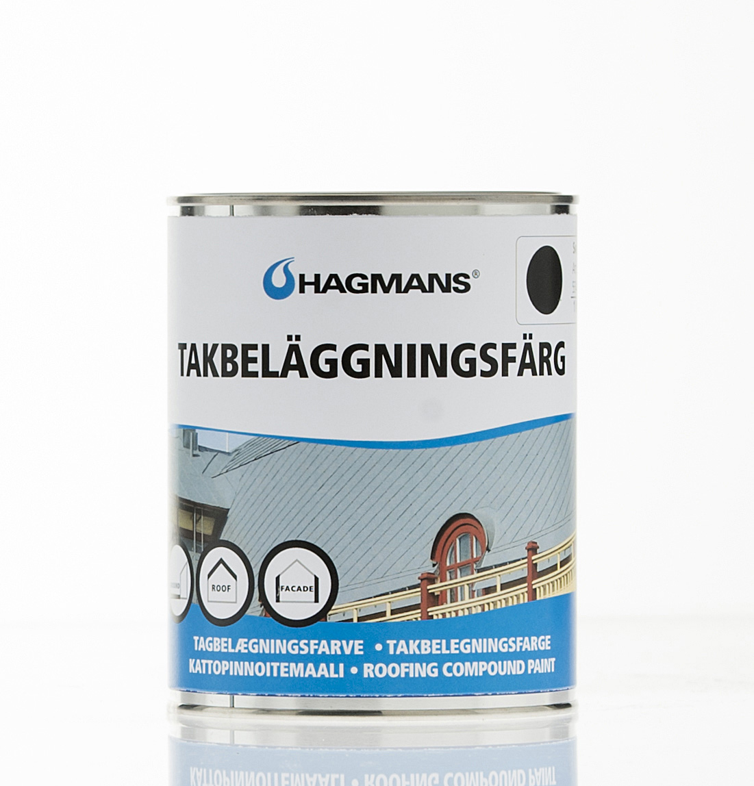 Takbeläggningsfärg svart 1 kg