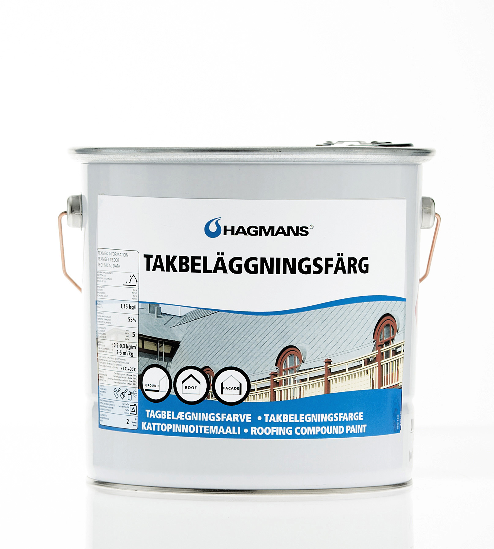 Takbeläggningsfärg svart 4 kg