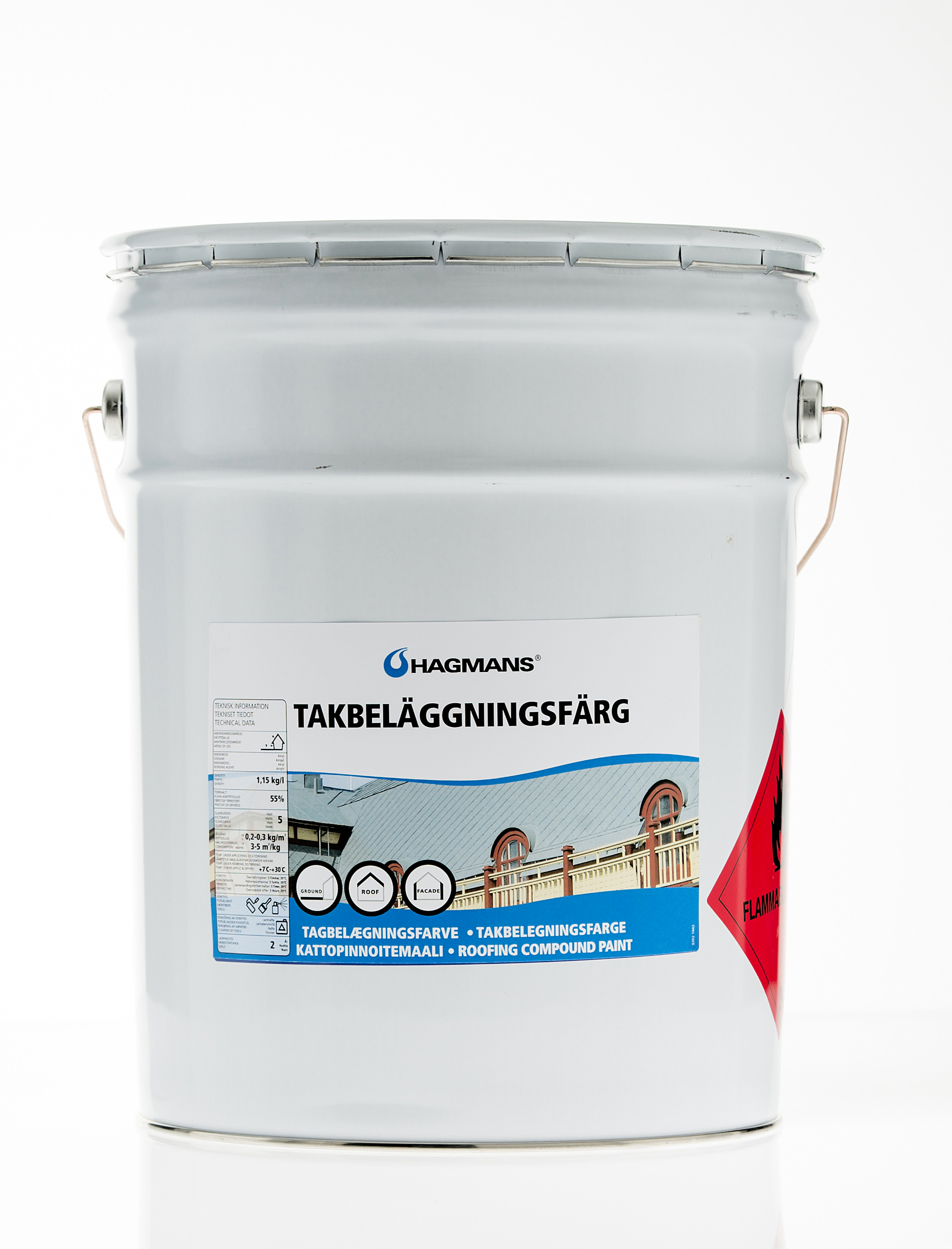 Takbeläggningsfärg svart 20 kg