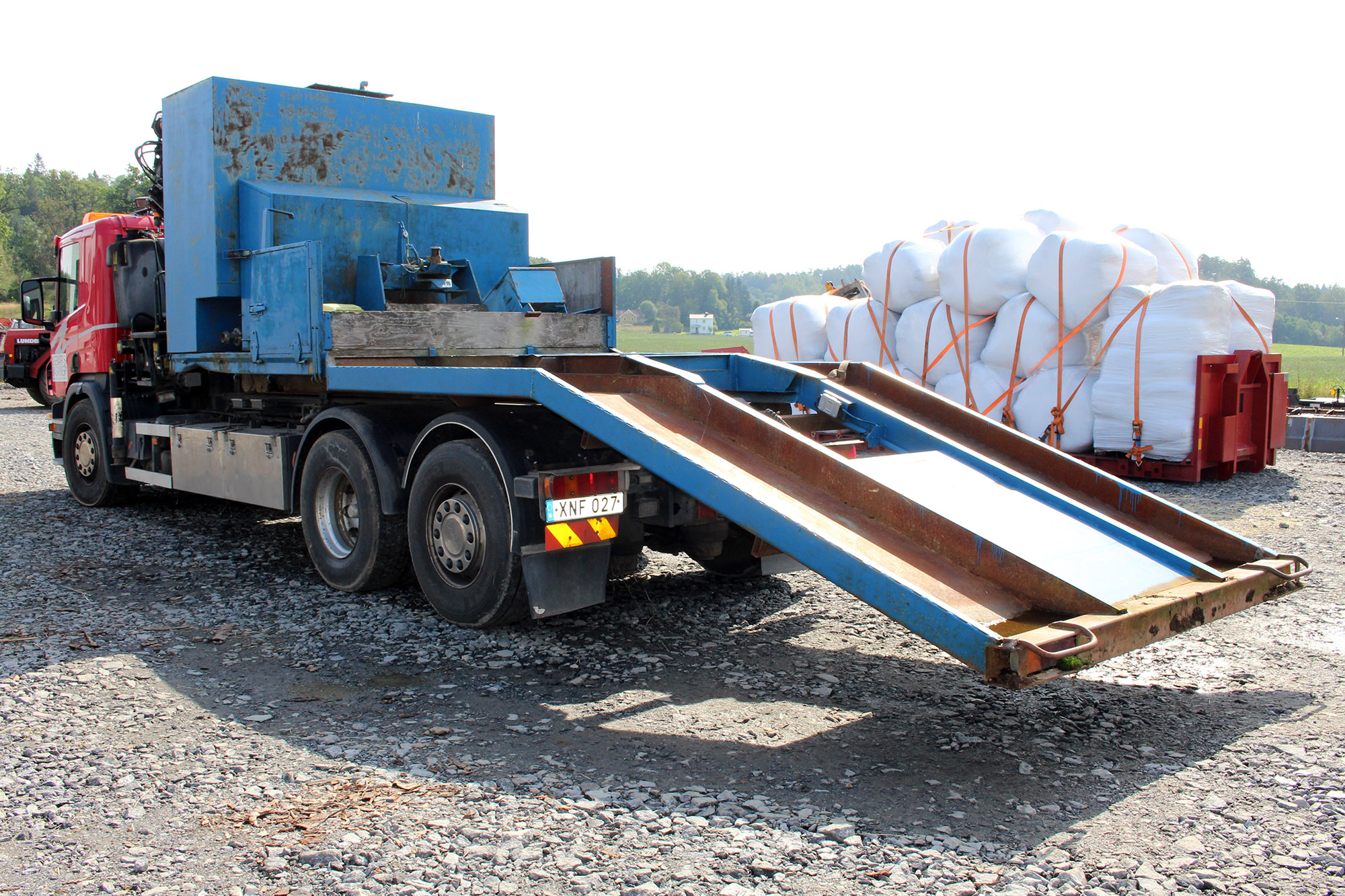 Lastväxlarflak byggt för traktor