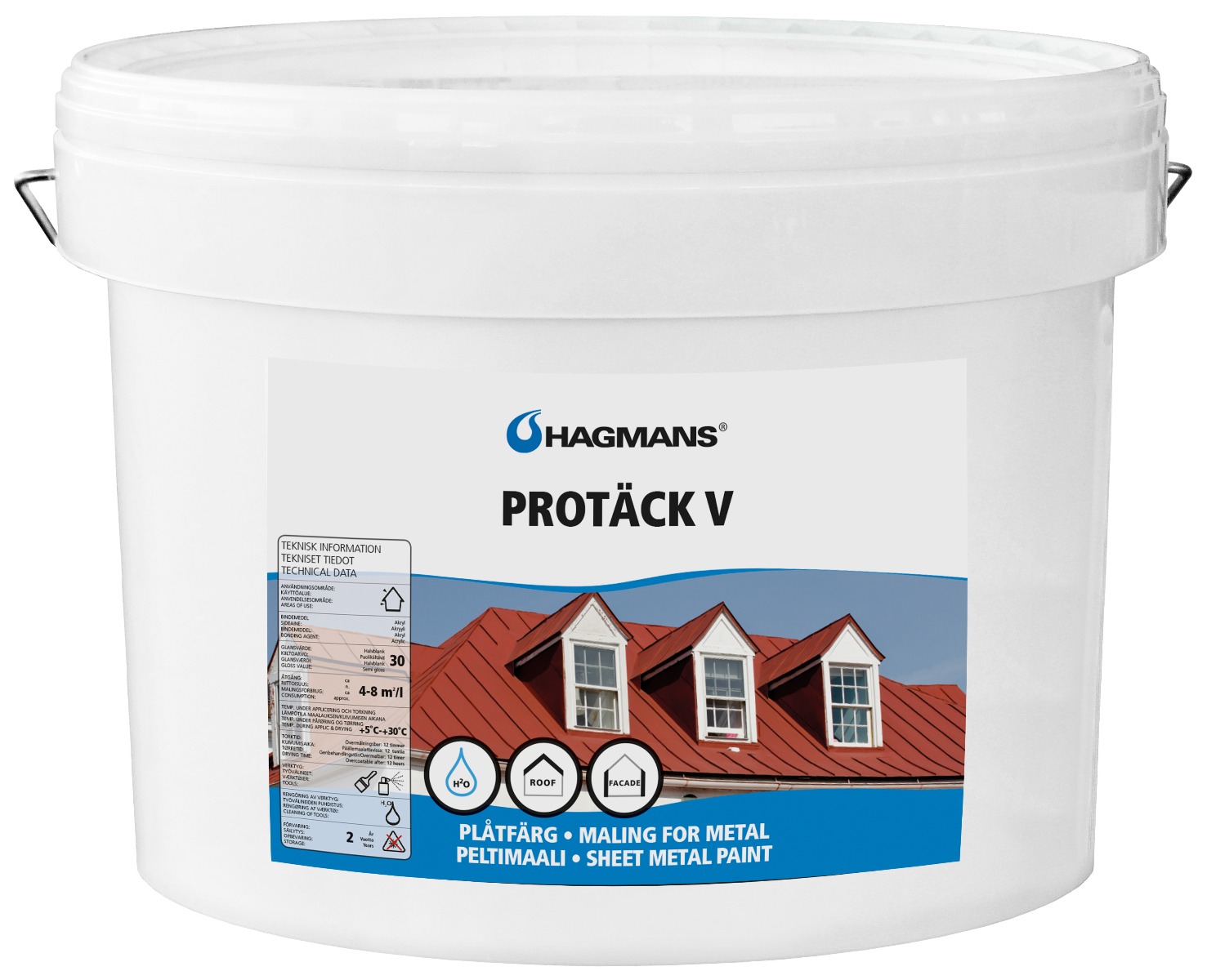 Protäck V Svart 10L