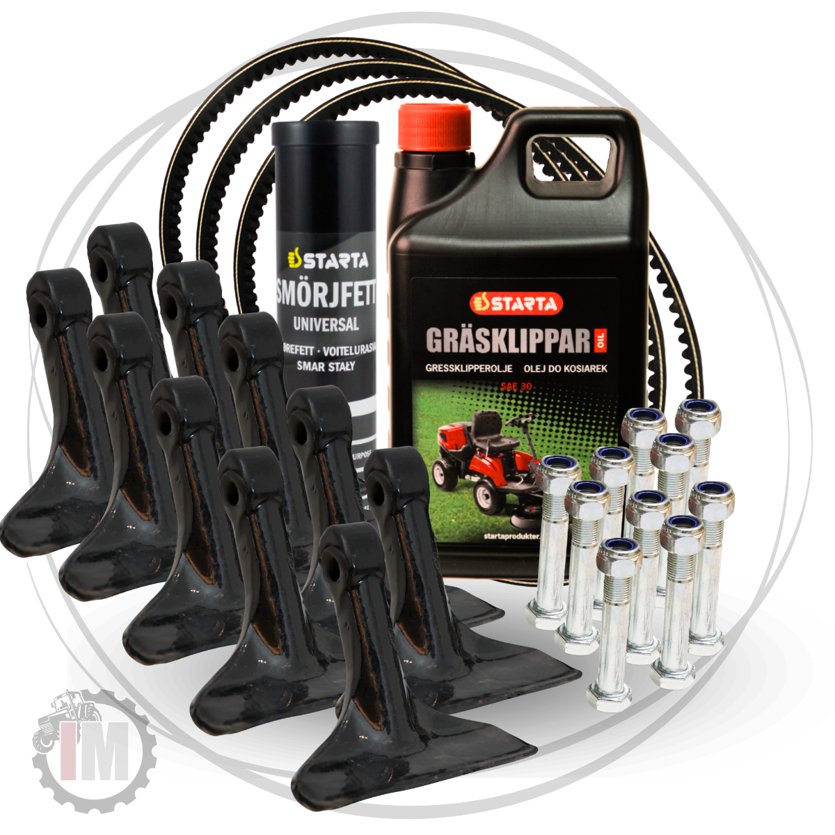 Servicekit med innehållande service och slitdelar till IM - betesputs AT120 och AT150 D