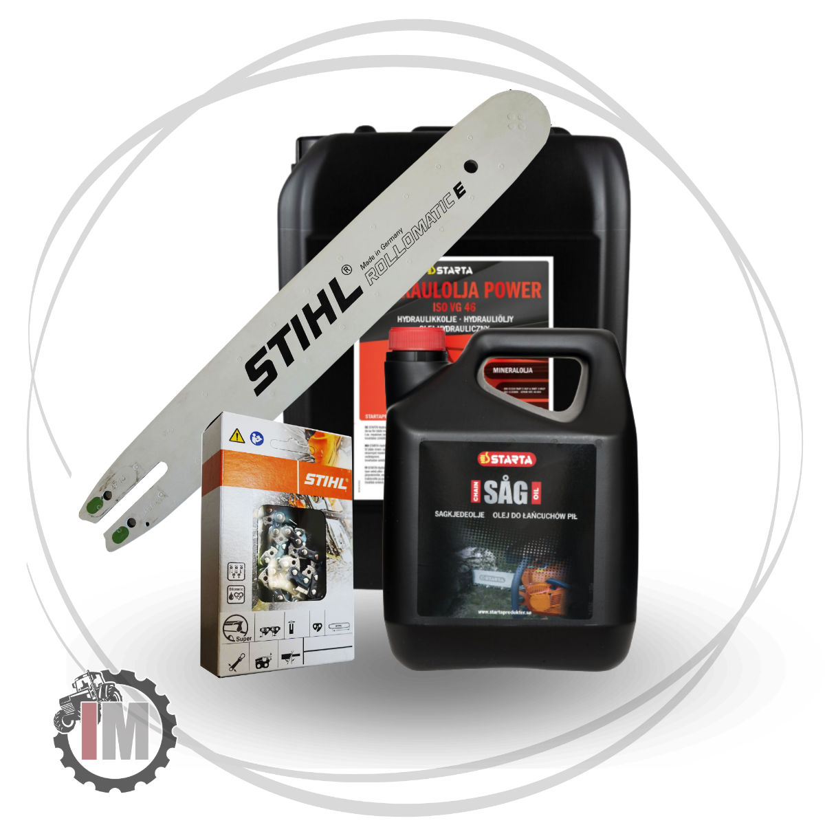 Startkit Vedmaskin 12T Röd semihyd