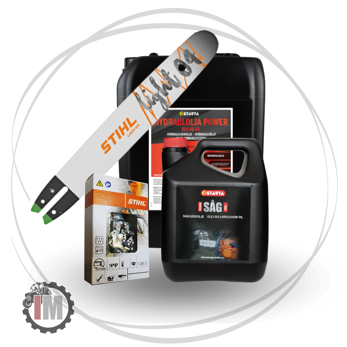 Startkit Vedmaskin 7T RÖD semihyd