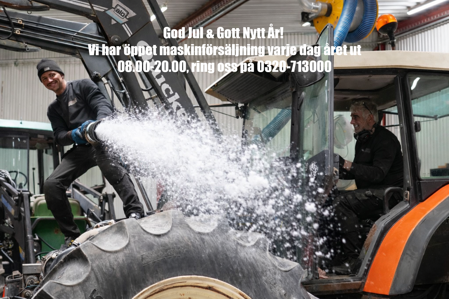 släntklippare bakom traktor